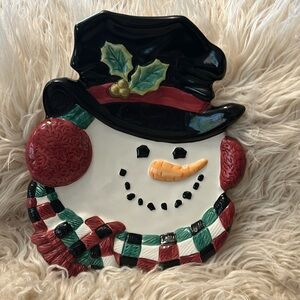 Fitz and Floyd Christmas ceramic plate